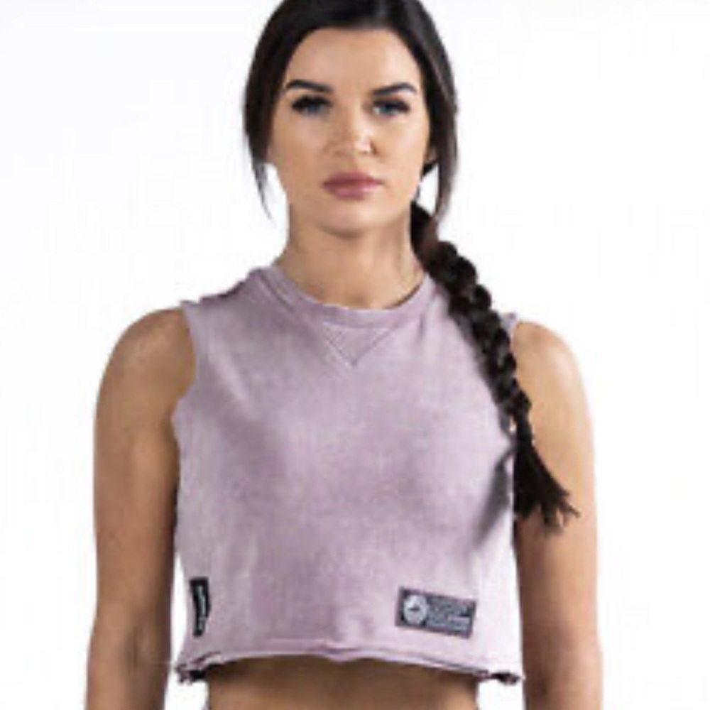 Very terry Sleeveless Crop Top - rose quartz